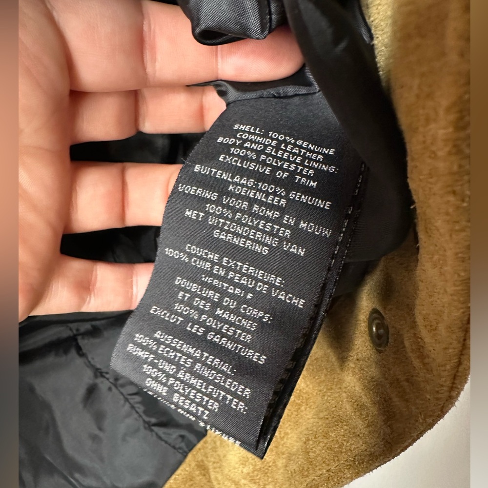 Harley-Davidson Tan Leather Jacket with Stud Details - Picture 6 of 9